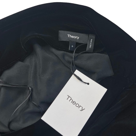 New Women’s Theory Velvet Off-The-Shoulder Dress Size 0 - Picture 8 of 10